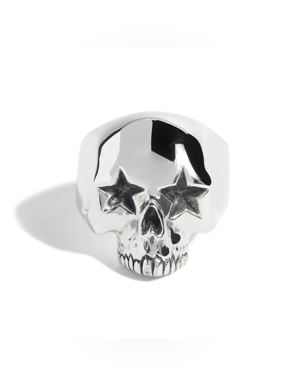 The Great Frog London Silver Star Eyes Skull Ring